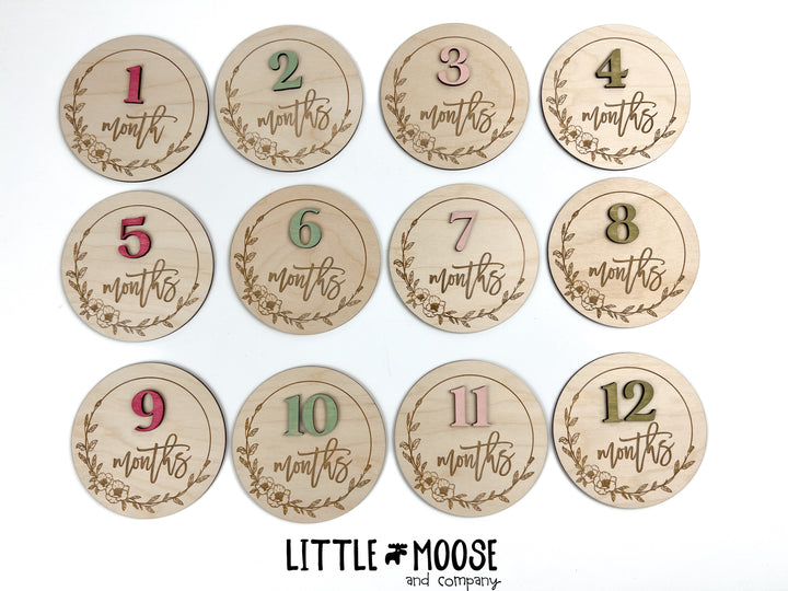 Milestones - Floral Monthly