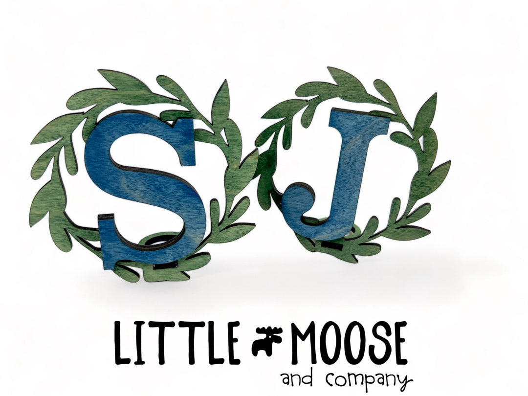Night Light Cover - initial wreath