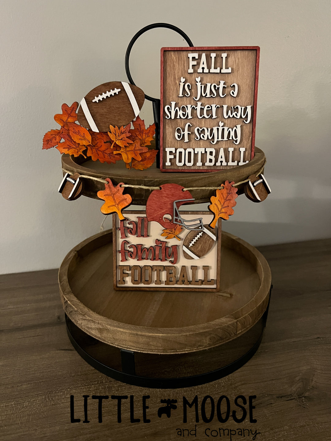 Tiered Tray - Fall Football