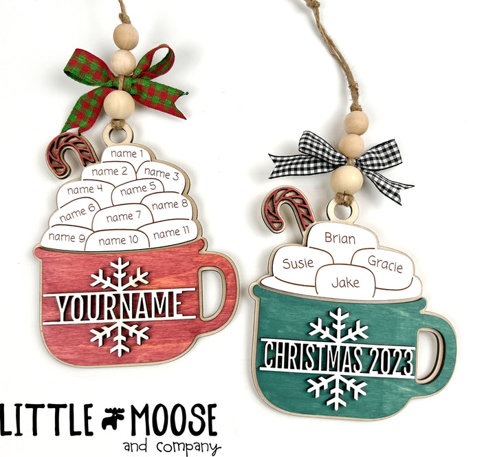 Ornament - Personalized Family Marshmallows Hot Cocoa Mug