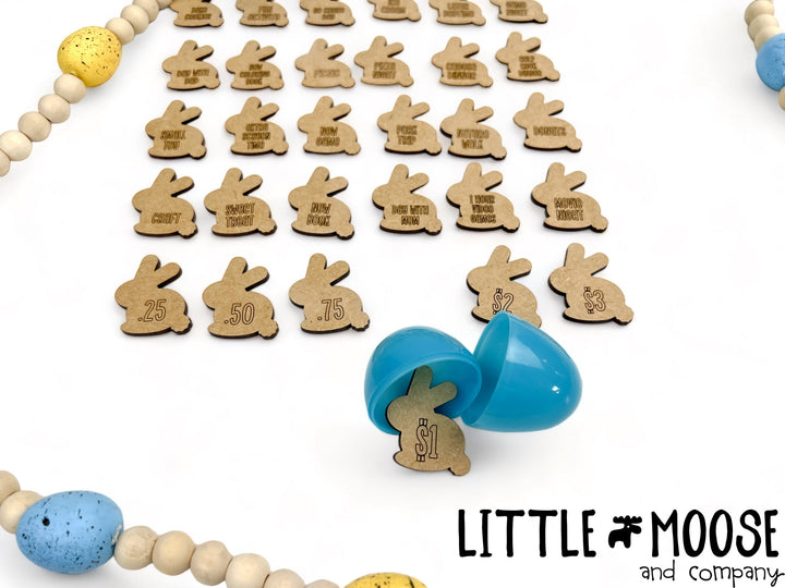 Easter Egg Tokens - bunny shaped; set of 30