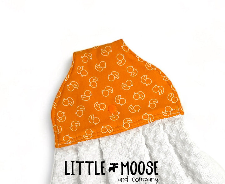 RTS - Hanging Towel - Orange ducks