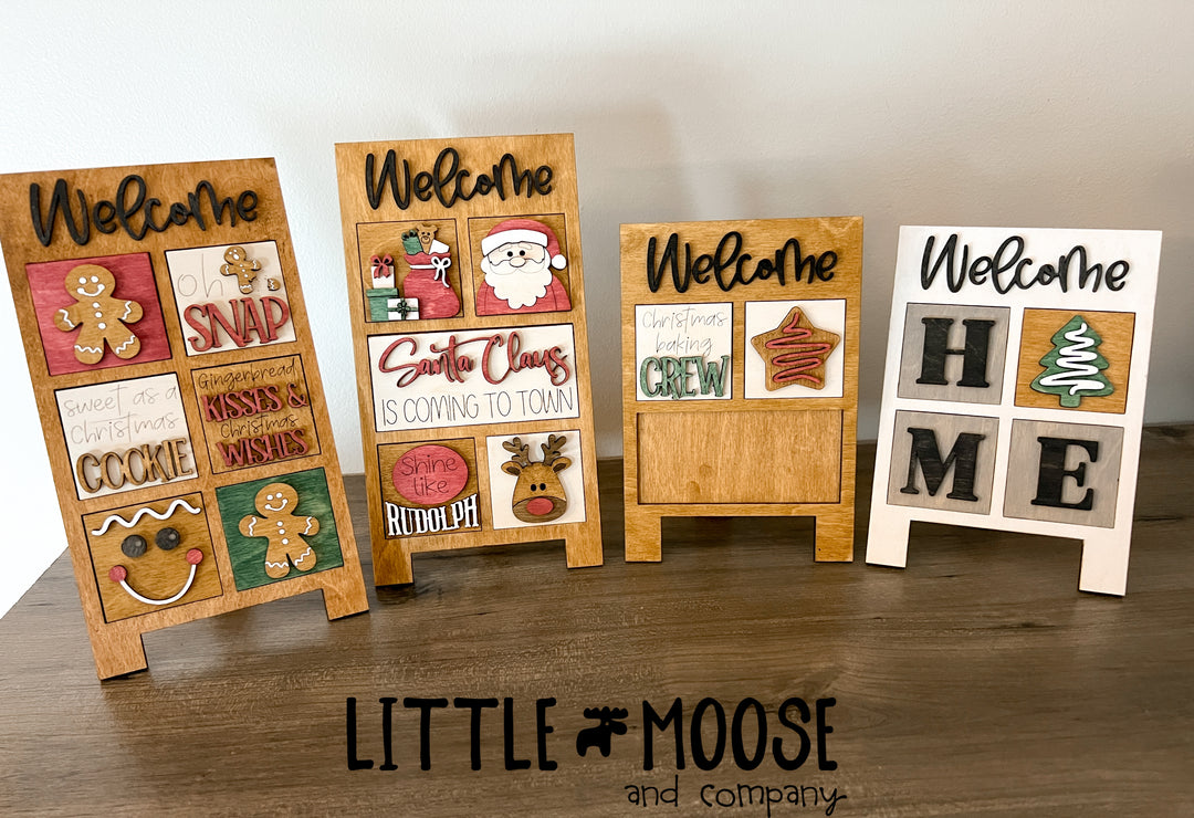 Welcome Sandwich Board Interchangeable - mini square &amp; rectangle inserts