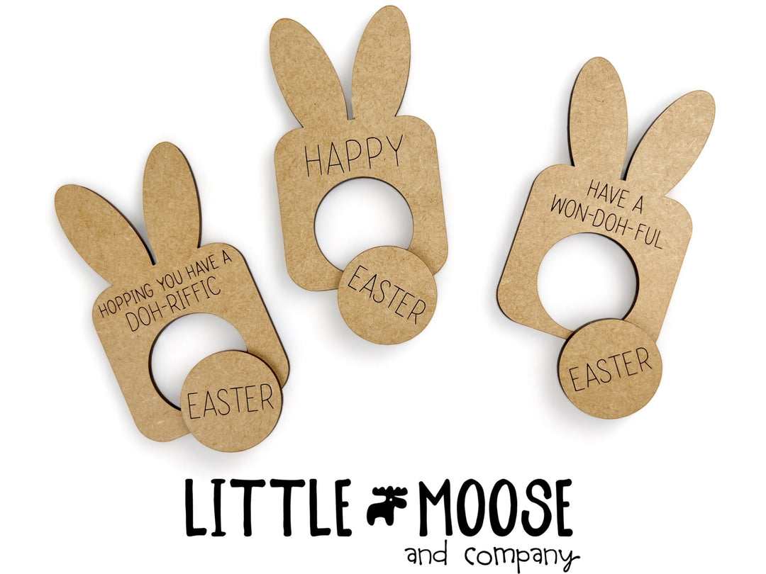 Playdoh holder - bunny ears square card