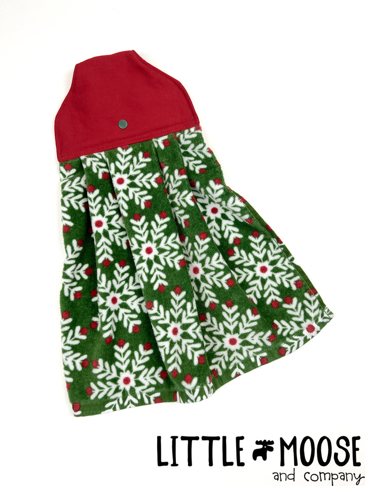 RTS - Hanging Towel - Christmas Snowflakes