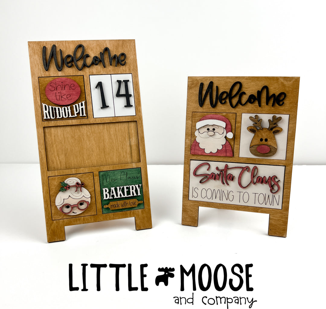Welcome Sandwich Board Interchangeable - mini square &amp; rectangle inserts