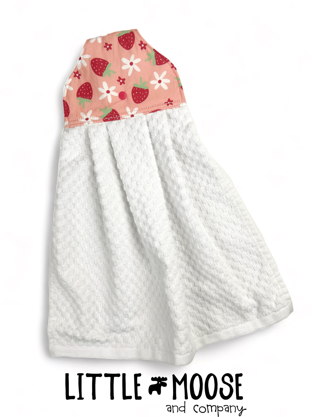 RTS - Hanging Towel - bright strawberries
