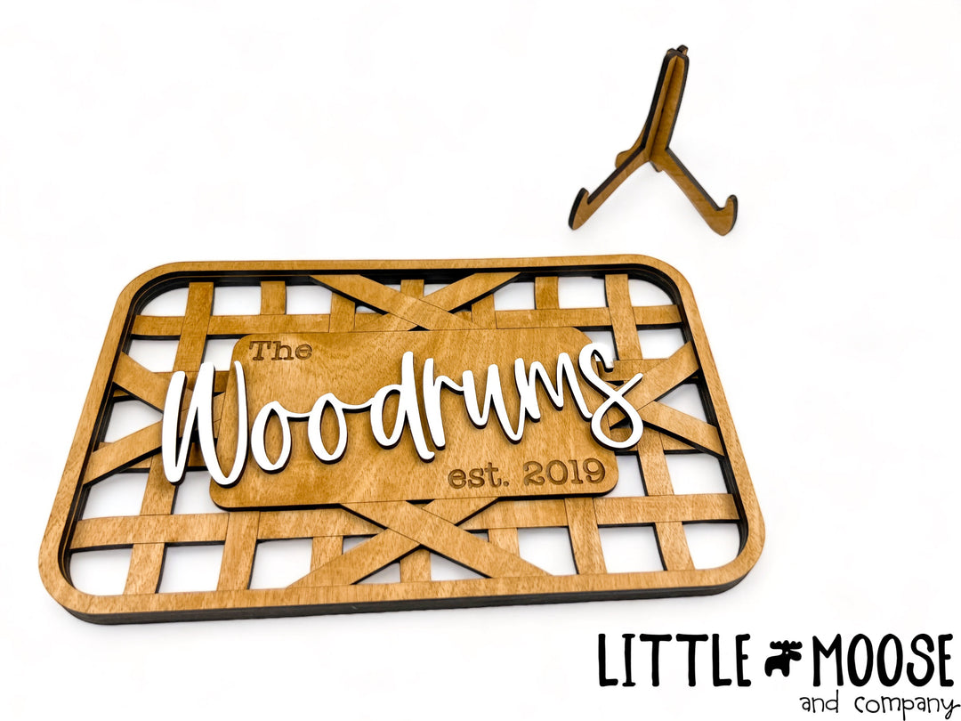 Tobacco Basket sign - personalized