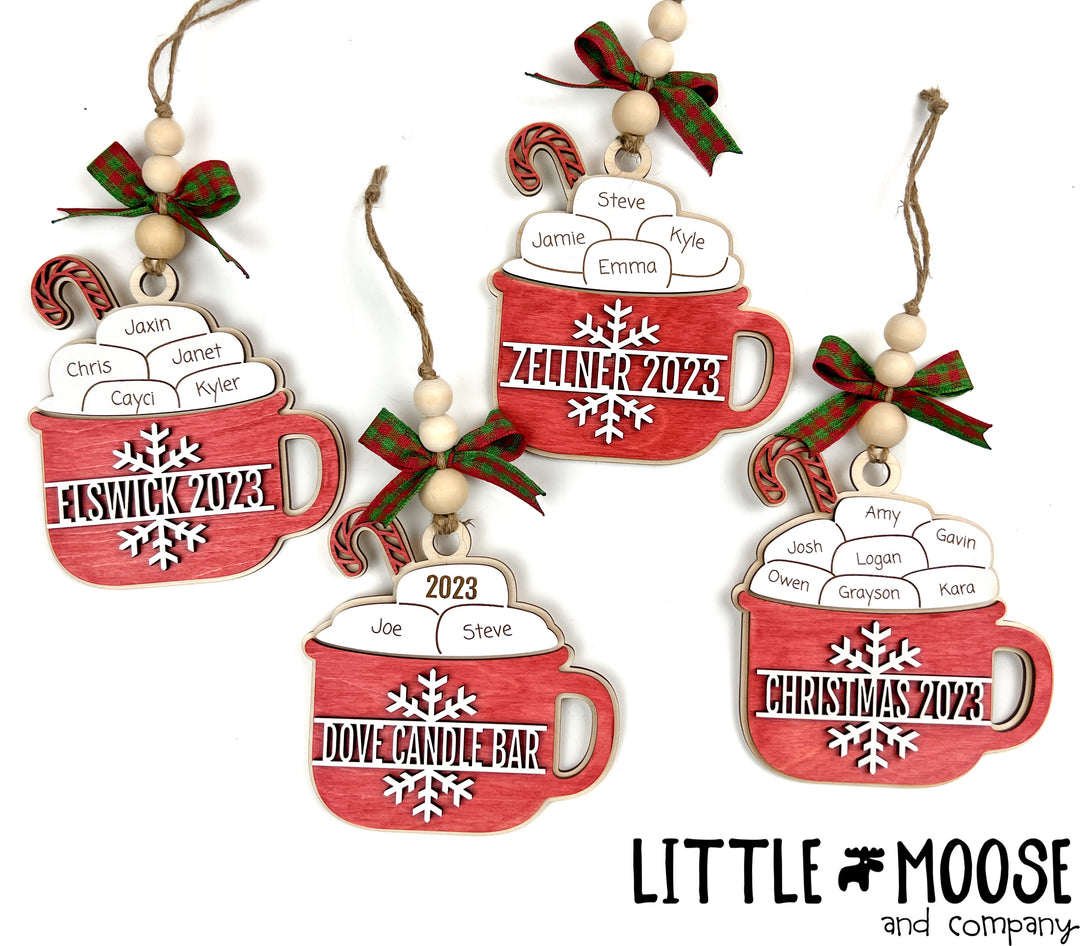 Ornament - Personalized Family Marshmallows Hot Cocoa Mug