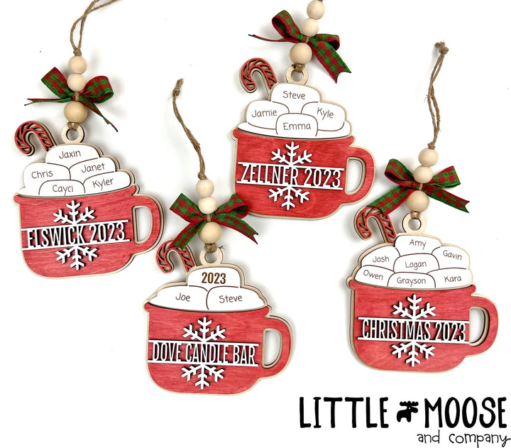 Ornament - Personalized Family Marshmallows Hot Cocoa Mug