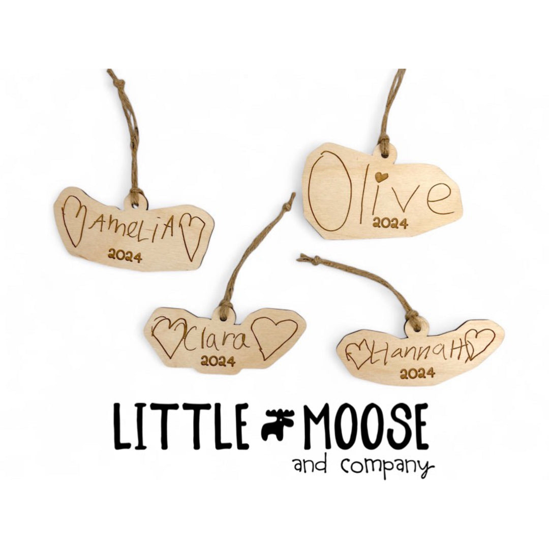 Ornament - dated child’s signature