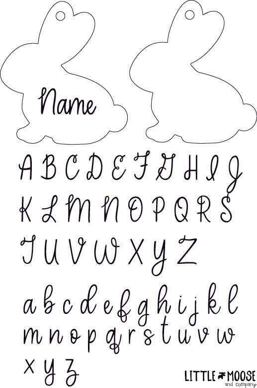 Tag - personalized sitting bunny