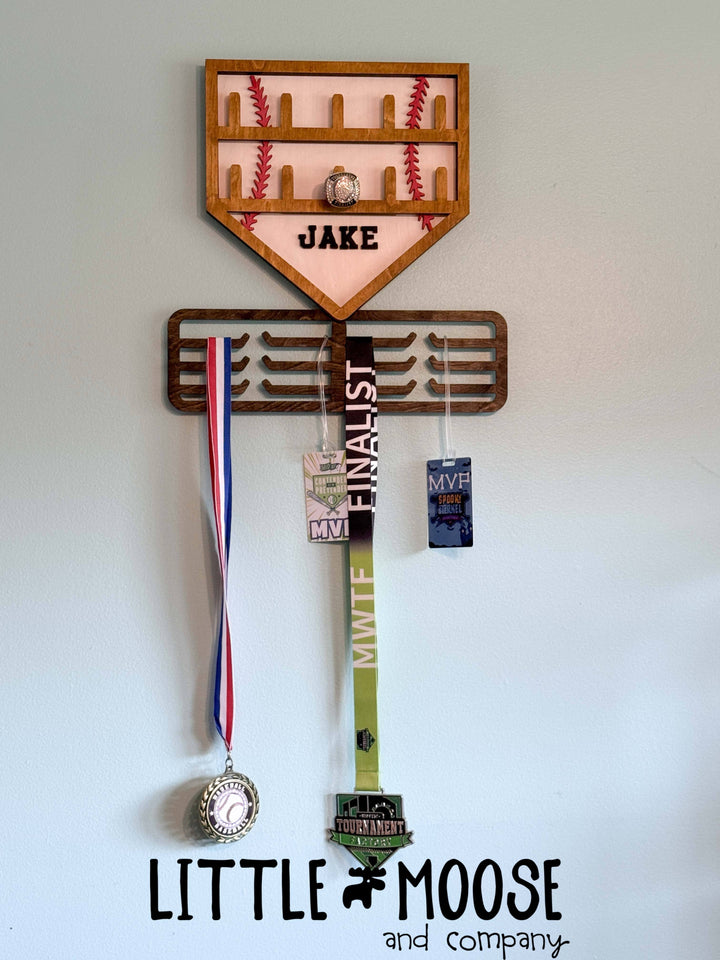 Home Plate Ring AND Medal holder (softball and baseball available)