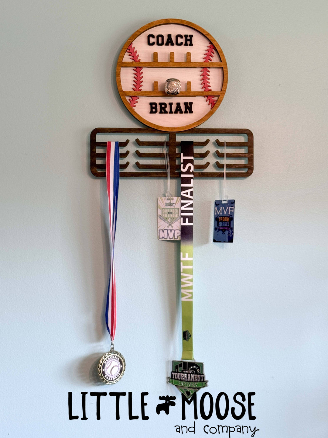 Baseball Ring AND medal holder (softball and baseball available)