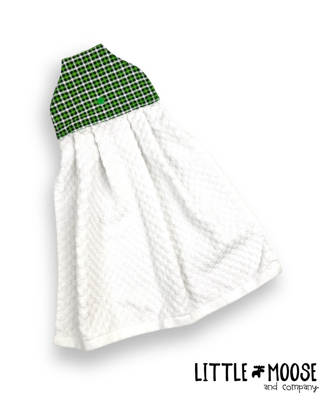 RTS - Hanging Towel - shamrock green plaid