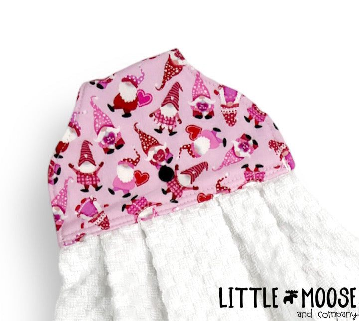 RTS - Hanging Towel - pink gnomes