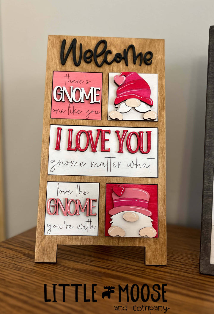 Mini Square Insert - gnome valentines