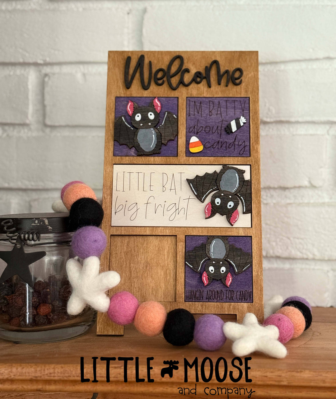 Mini Square Insert - Bat Halloween