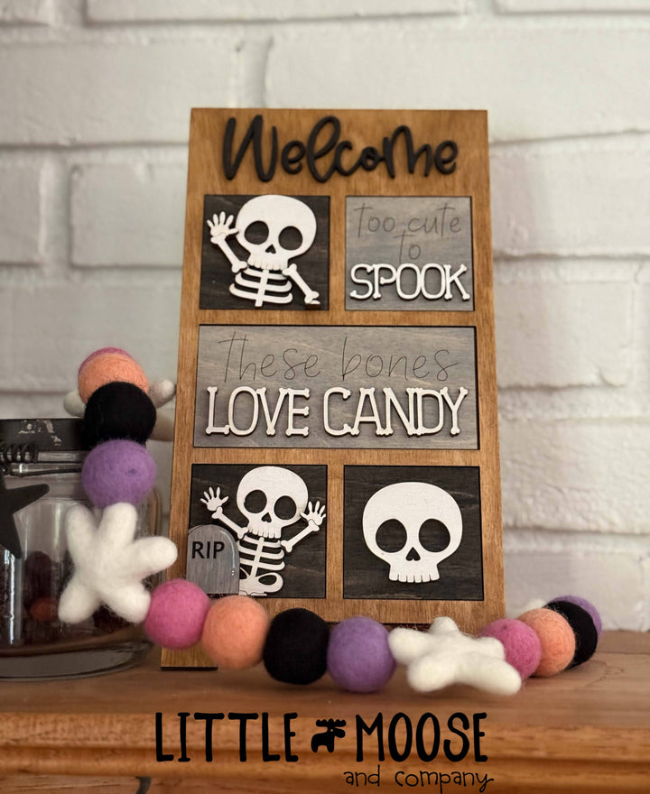 Mini Square Insert - Cute skeletons
