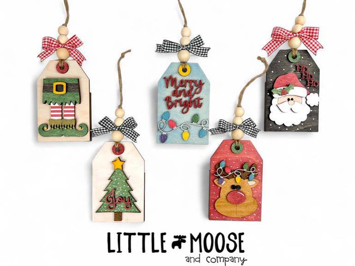 Ornament - Gift Card Holder - merry &amp; bright tag