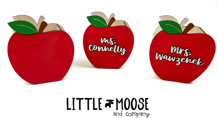 Pencil cup - apple (personalized)