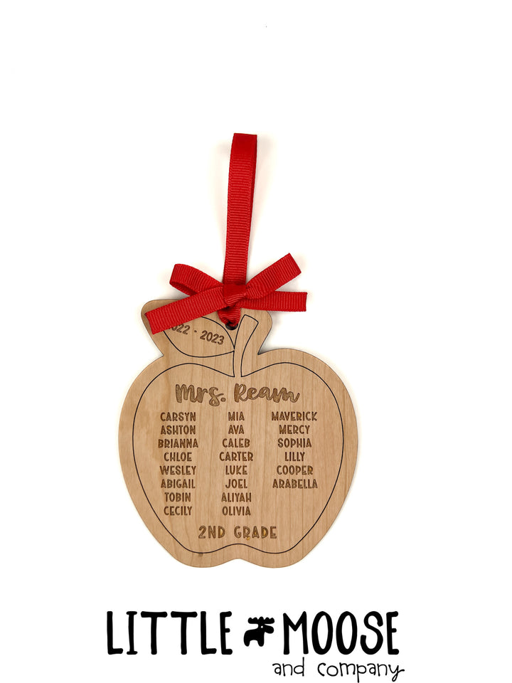 Ornament - Class roster apple