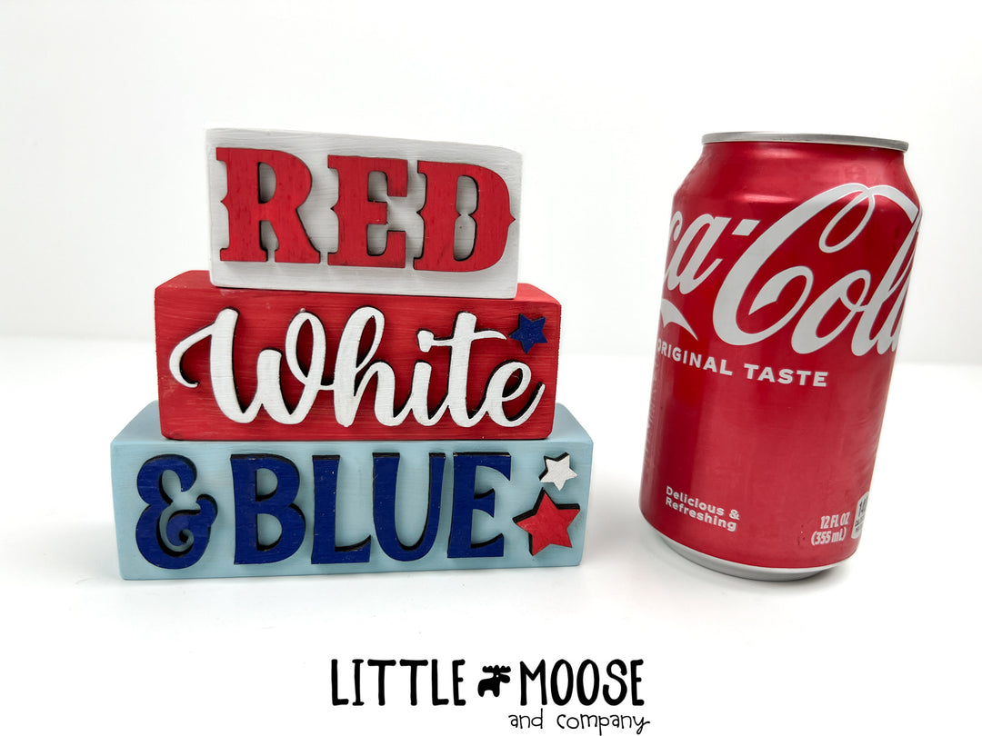 Word stacker - Red, White &amp; Blue