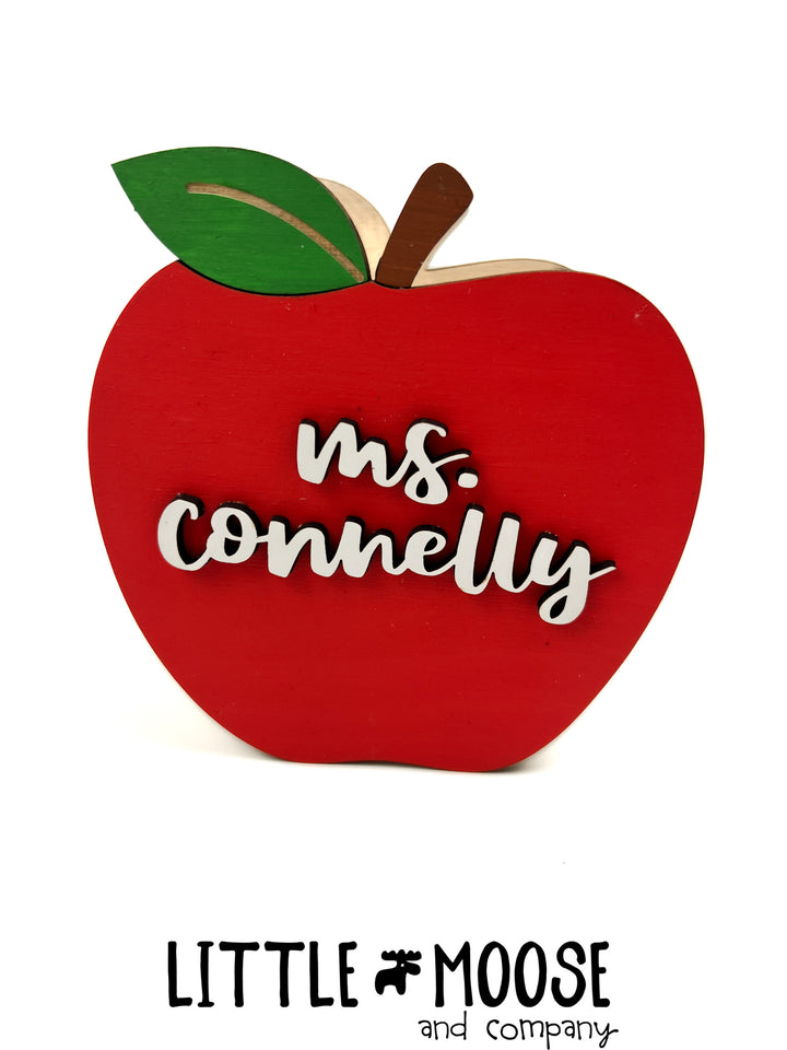 Pencil cup - apple (personalized)