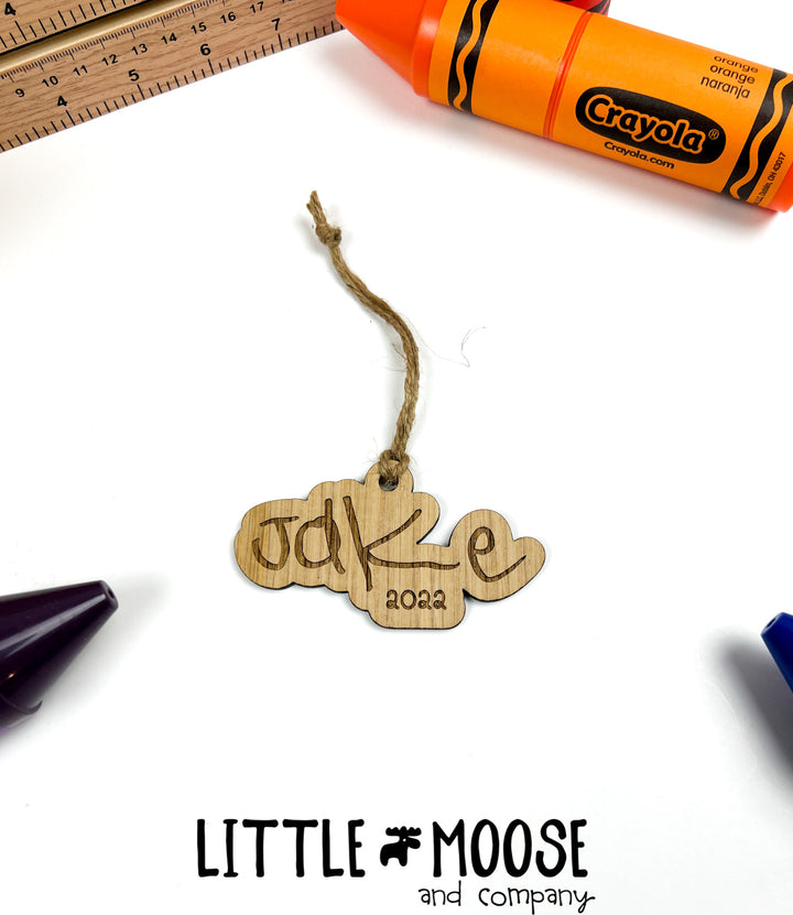 Ornament - dated child’s signature