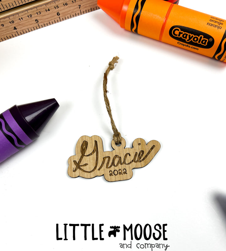 Ornament - dated child’s signature