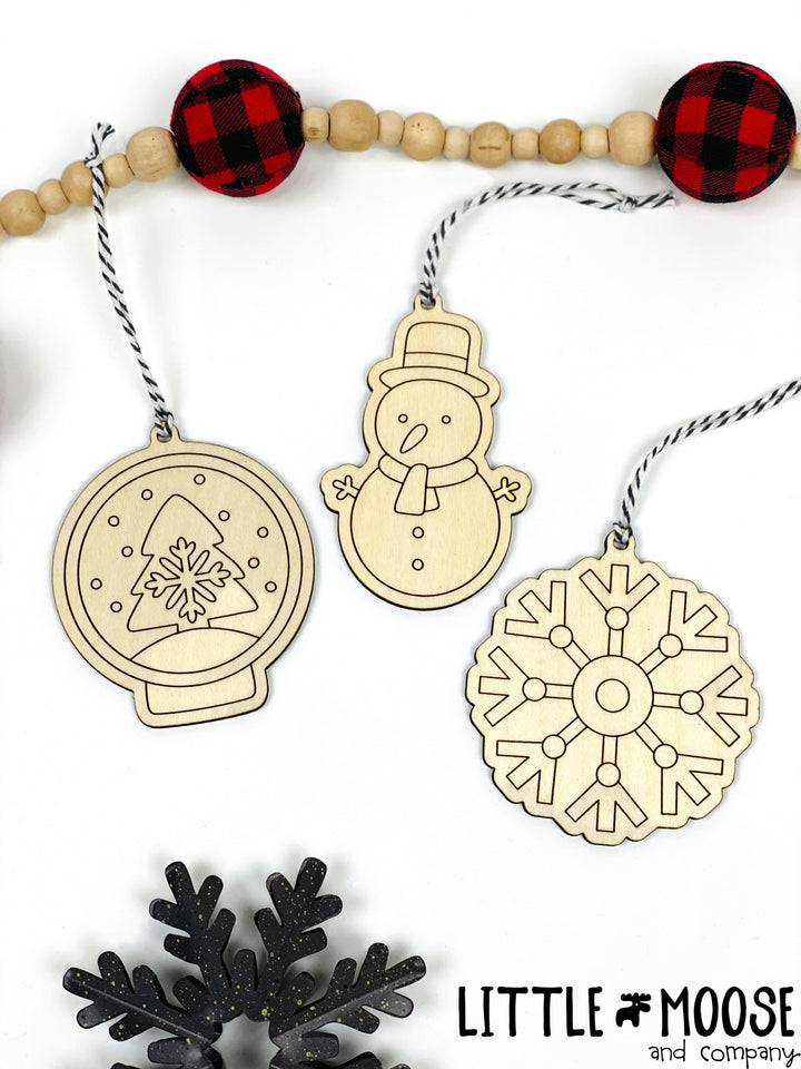 Ornament - Color Me Kit - Winter set