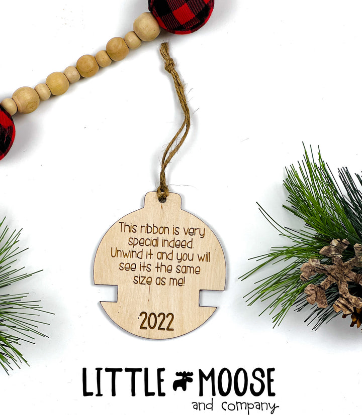 Ornament - Watch Me Grow-  Round Ribbon - 2023 RTS