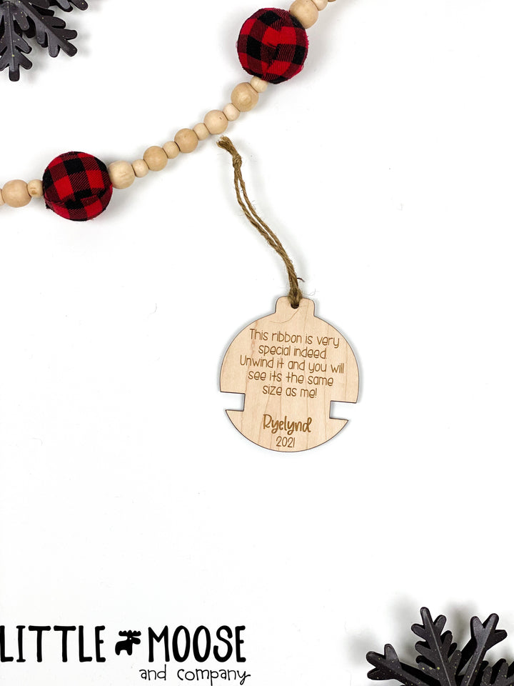 ornament personalized this ribbon round