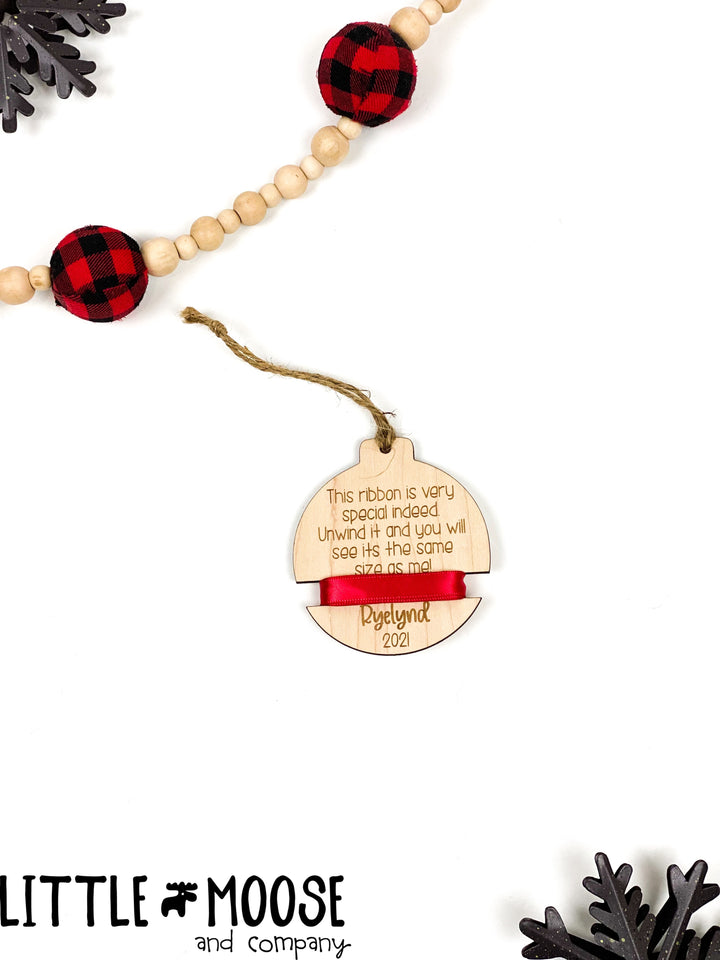 ornament this ribbon WMG red