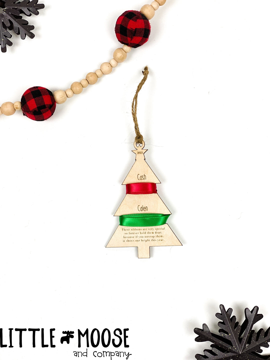 ornament tree WMG 2 names red green